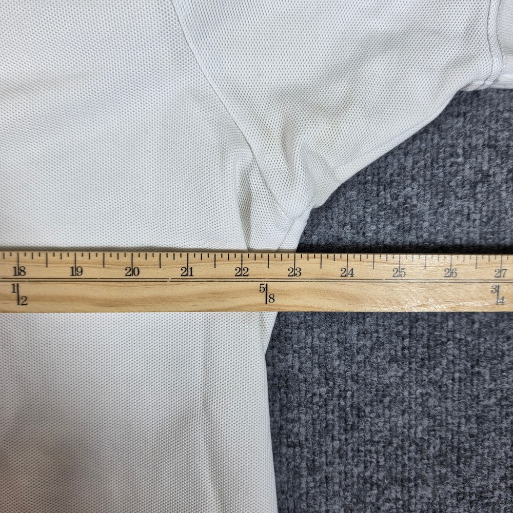 Tommy Bahama Mens Supima Cotton Polo Shirt Off White Cream Marlin Logo Size L - Picture 5 of 5